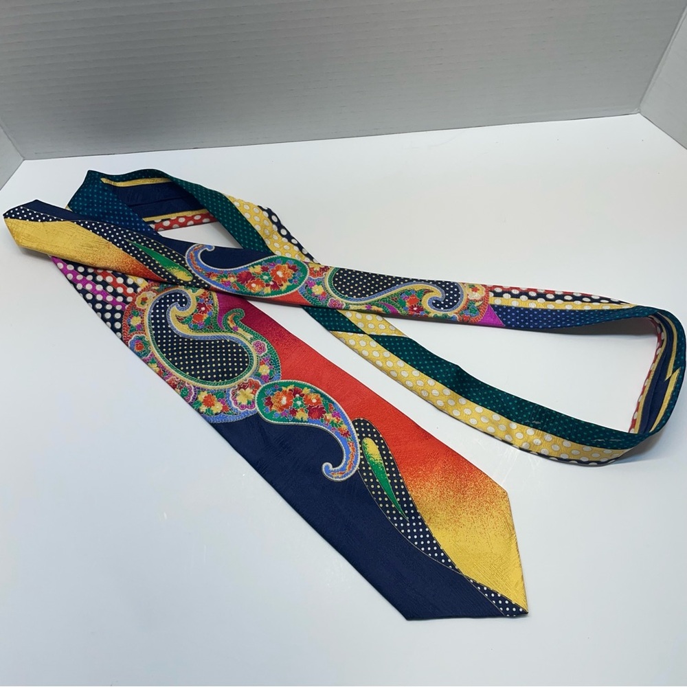 Vitaliano Pancaloi Lot of 6 Silk Ties Amazing Colorful Rainbow Abstract NeckTies - Picture 10 of 15